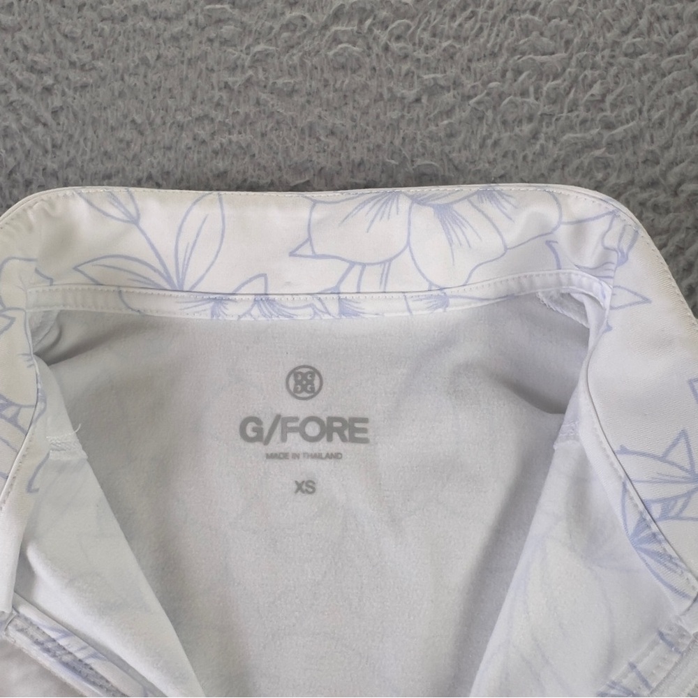G Fore Jacket Womens Extra Small White Blue Floral Full Zip Performance Golf - Picture 4 of 10